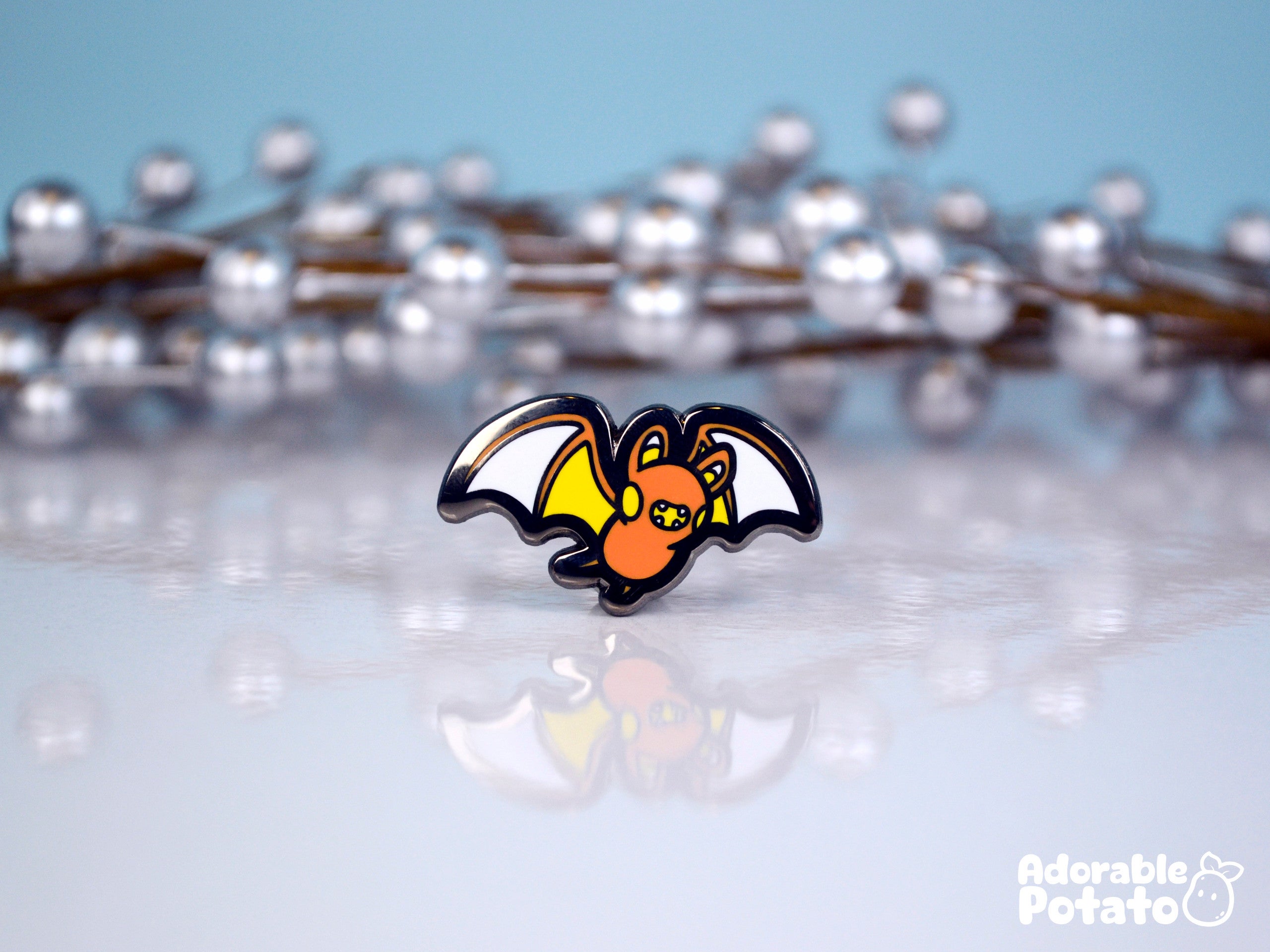 Candy Corn Bat - Limited Edition Enamel Pin | Adorable Potato Creations